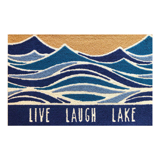 Live Laugh Lake , Blue-Tan