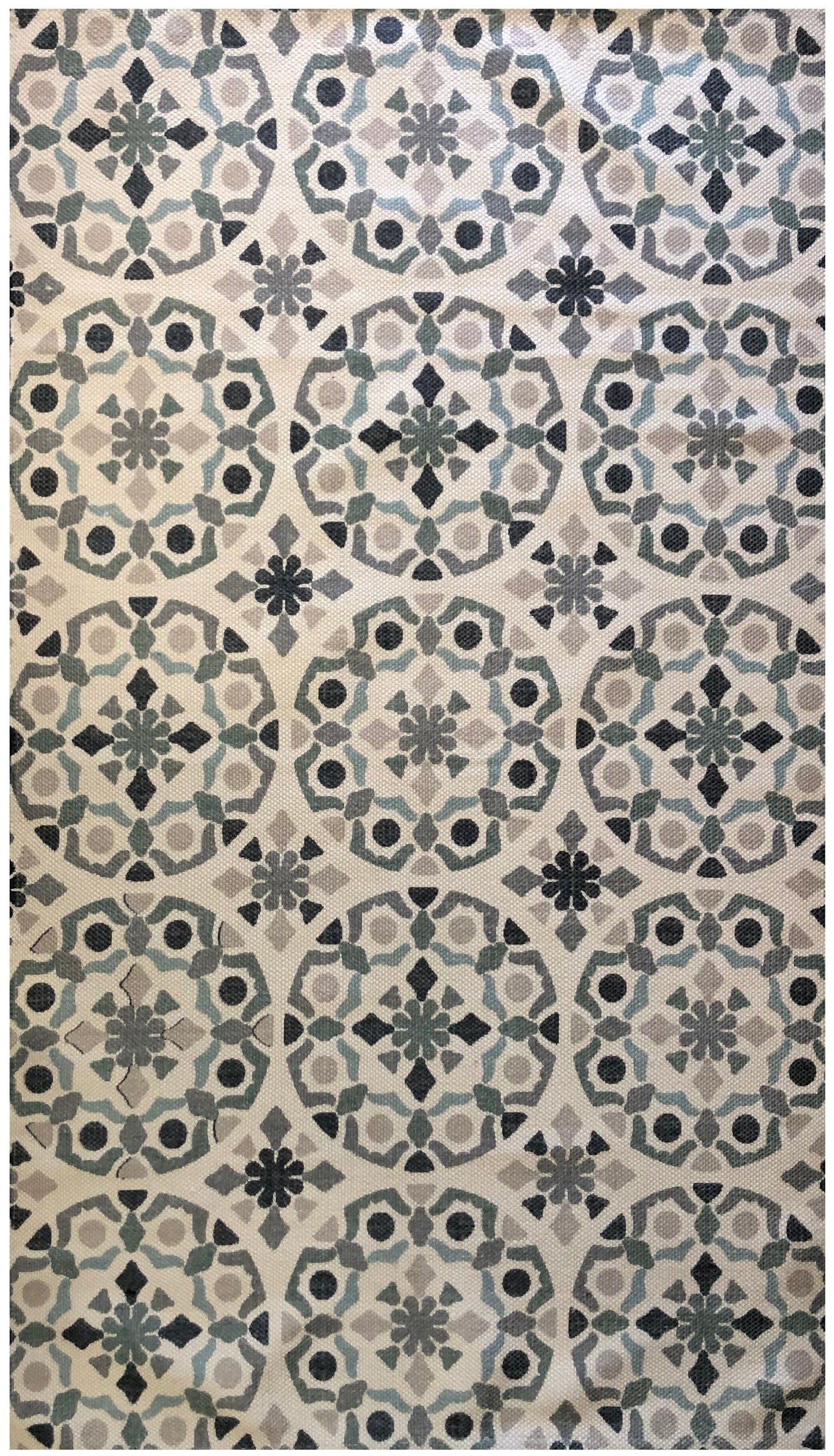 Choinoise Medalion Taupe Print Rug