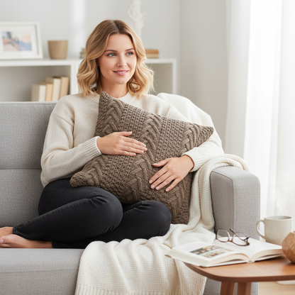 Set of 2 Beautiful combination Pillow Covers AND Inserts  mixed colors, one of each