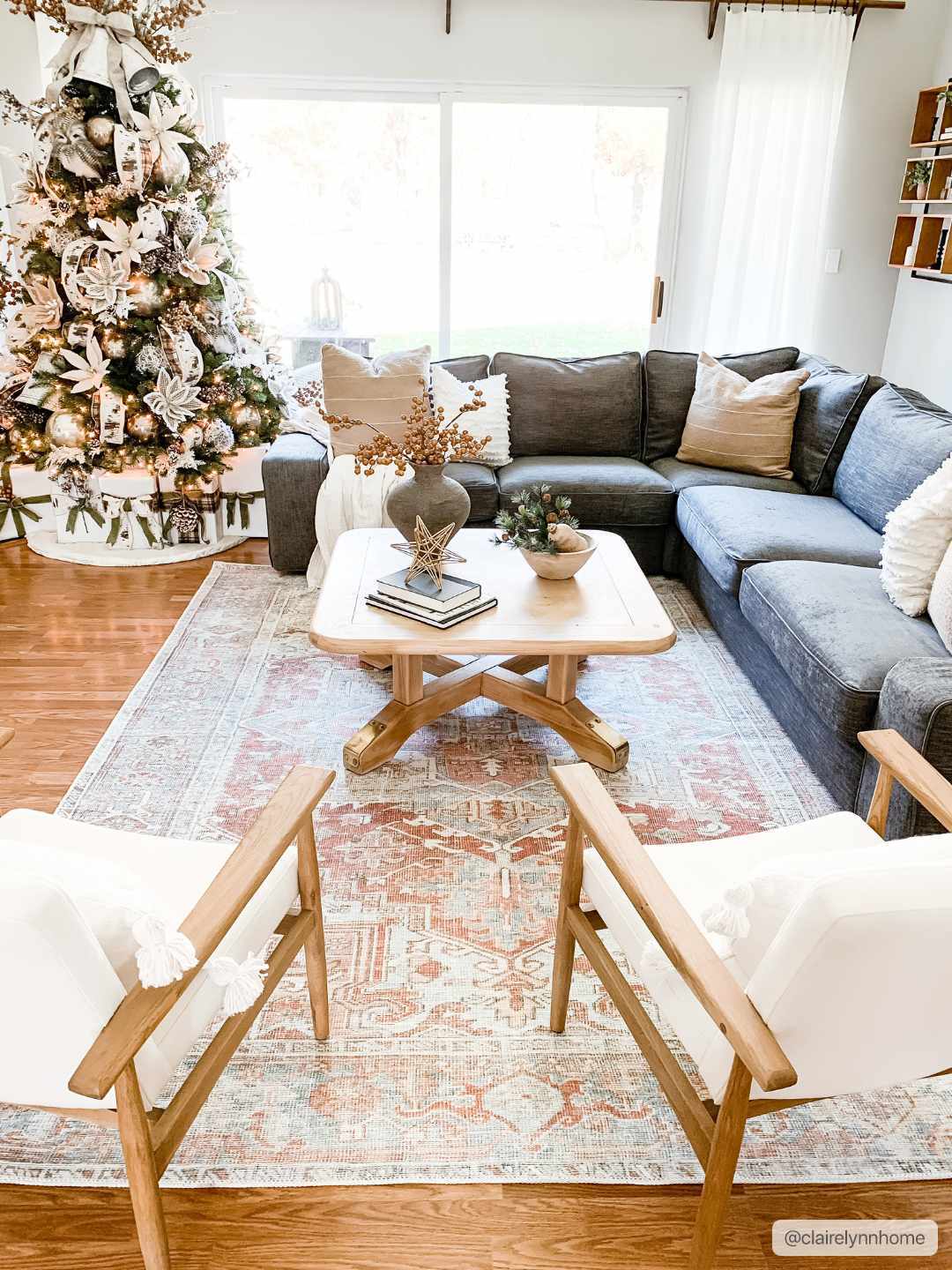 Maayon Medallion Rust Washable Area Rug