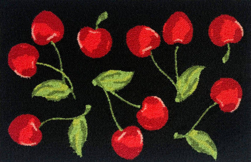 Cherry Toss Black Indoor/Outdoor Rug – The Rug Market