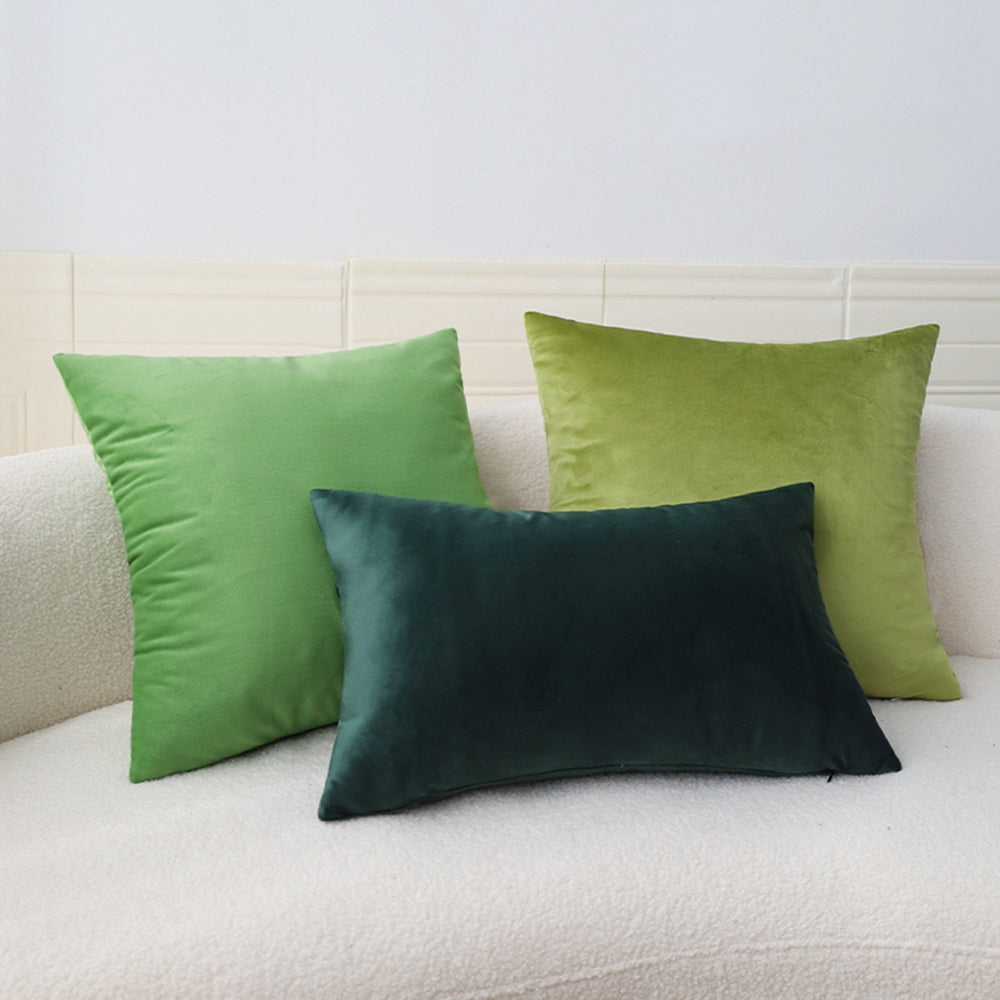 3-Piece Coordinated Pillow Cover & Insert Bundle – Well mixed color of greens  pillow covers with inserts great combinations
