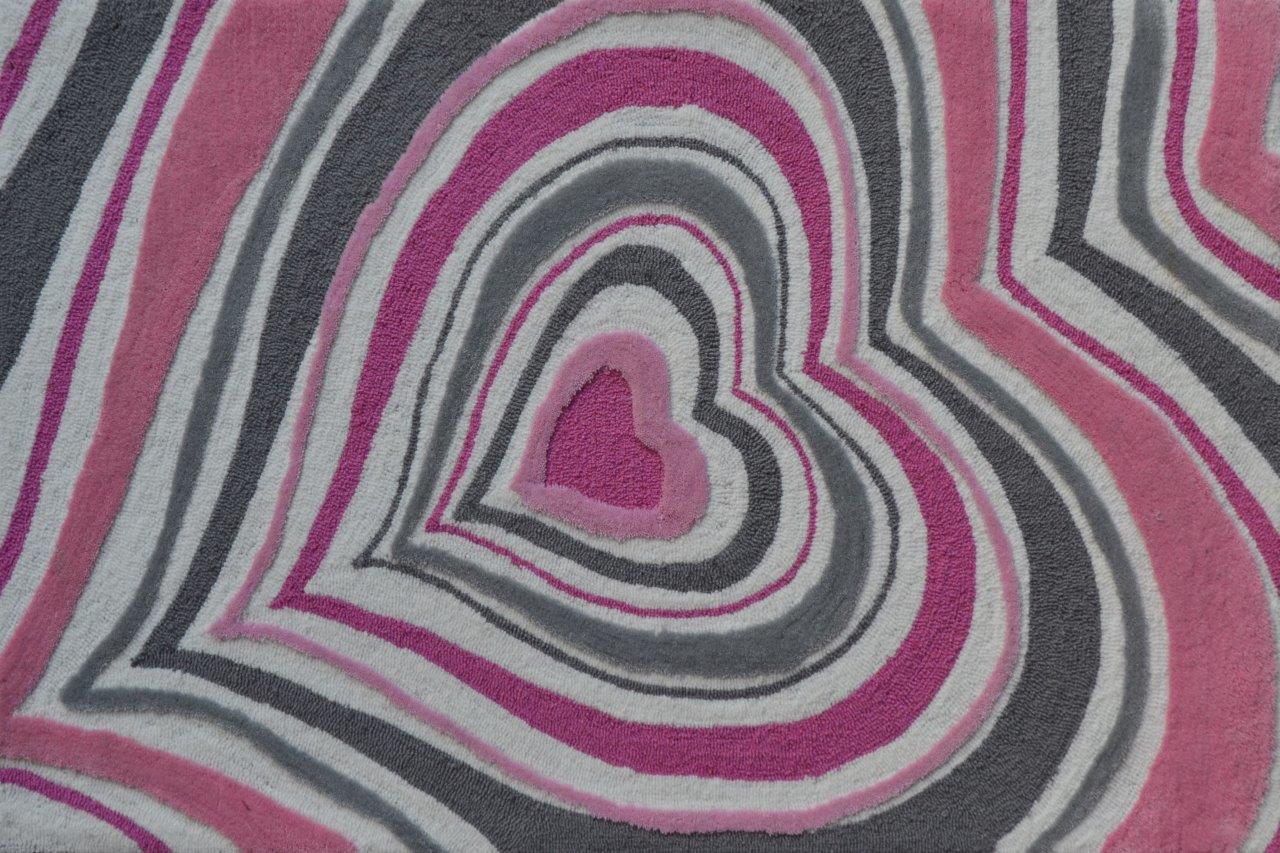 Heart Stripe Area Rug