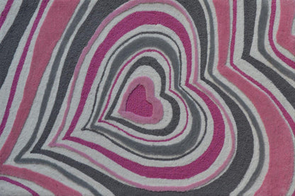 Heart Stripe Area Rug