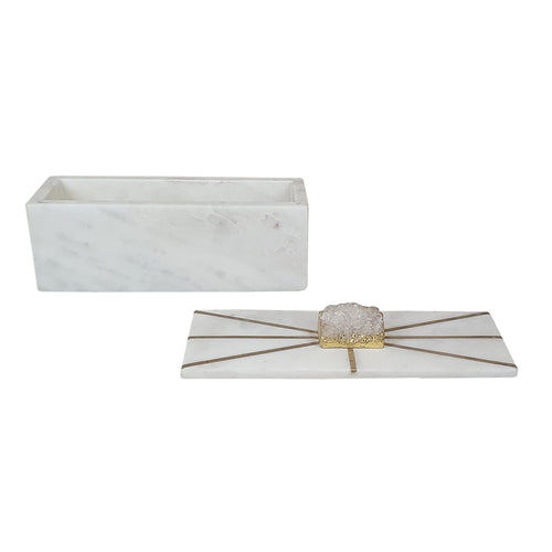 White Marble Coffin Box