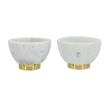 Set of 2  Marble Bowls