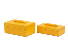 Set of 2 Yellow Croc Box