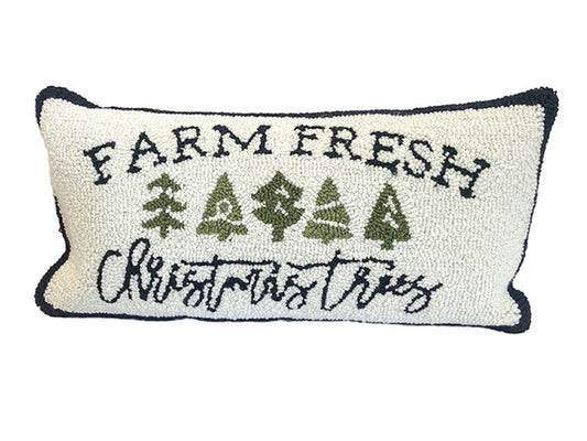 Farm Fresh Xmas Tree Cream Pillow