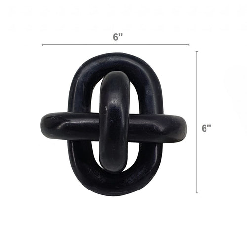 Black Marble Chain Sculpture
