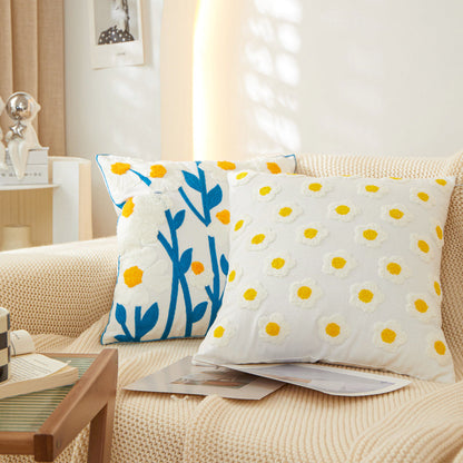 18"x18" Sunshine Blossom Whimsical Floral FULL set of Throw Pillow with insert