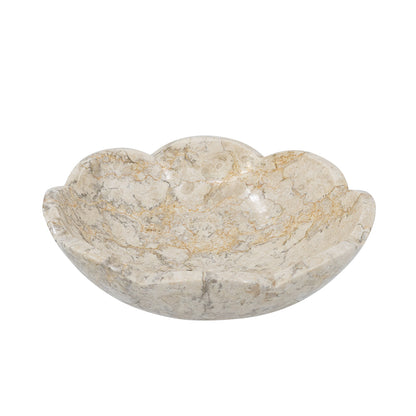 Scalloped Deco Bowl w/ Gold inlay