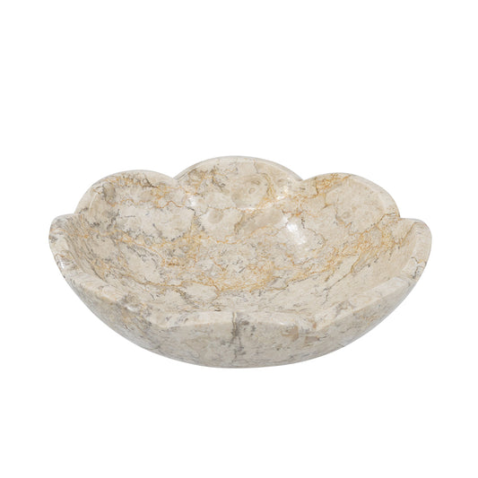 Scalloped Deco Bowl w/ Gold inlay
