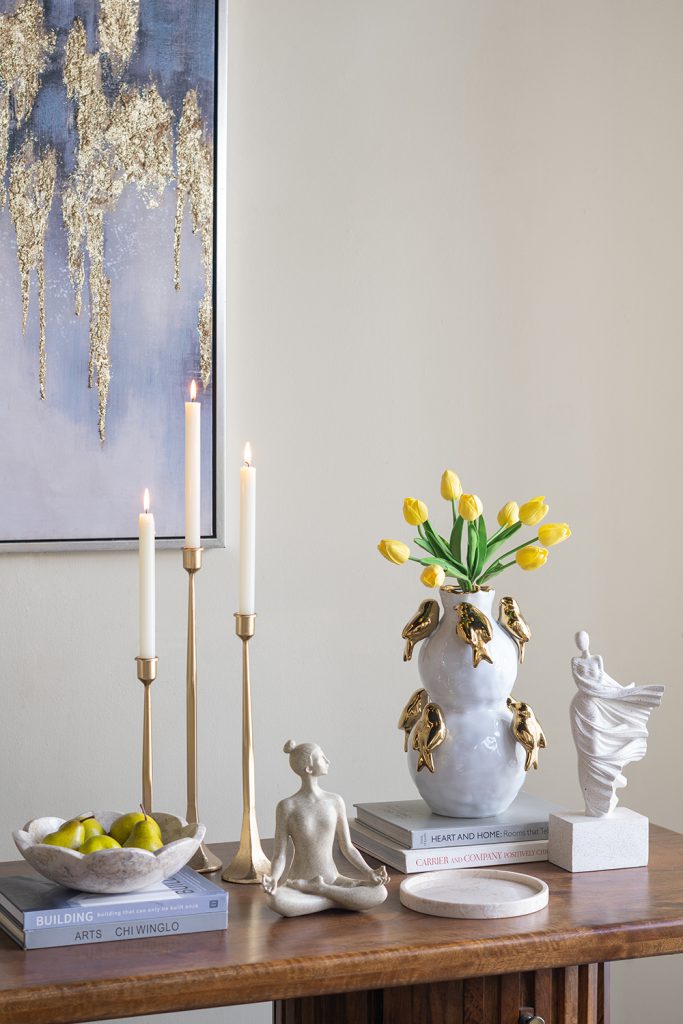 Scalloped Deco Bowl w/ Gold inlay
