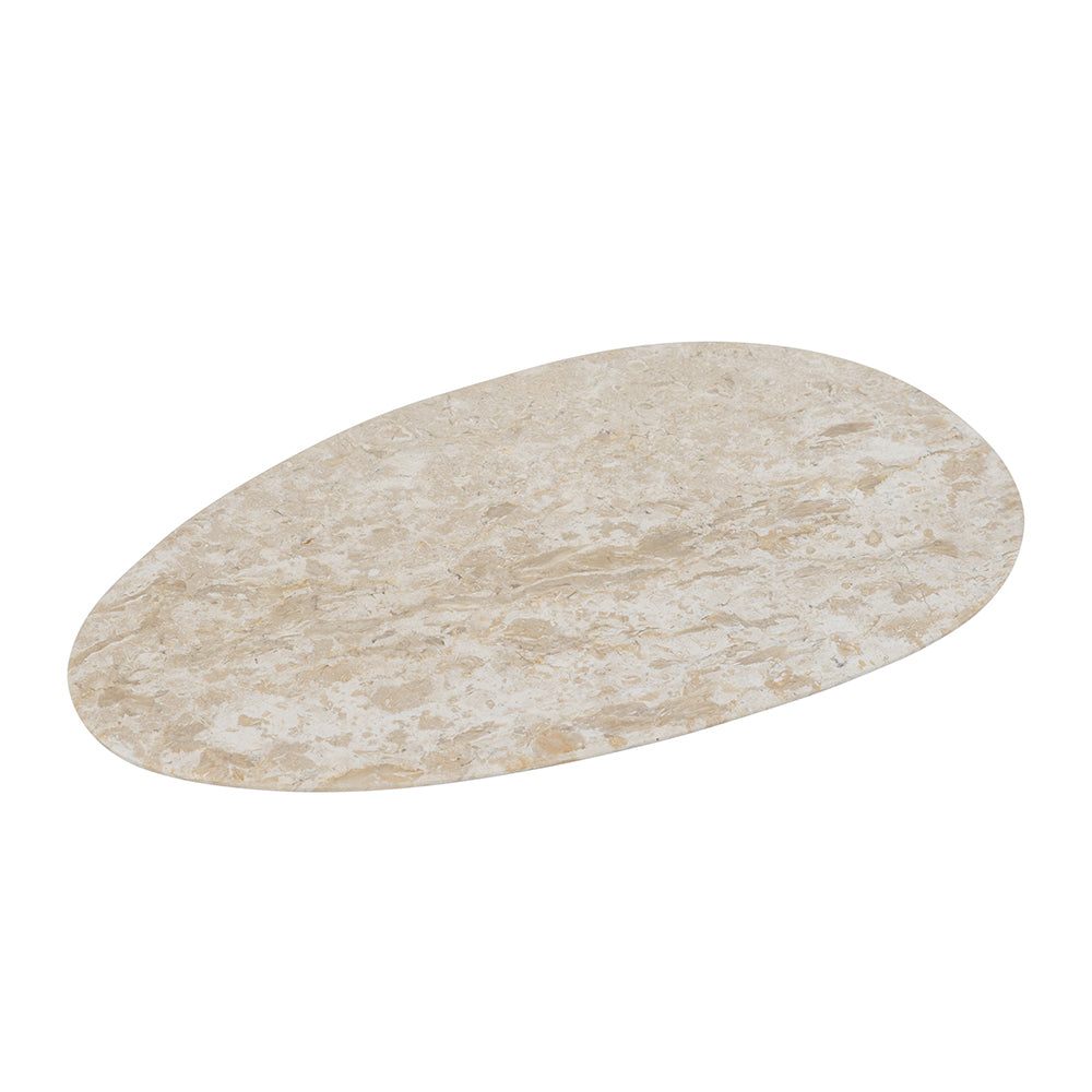Rounded Natural Marble Tray