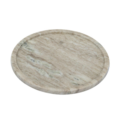 10" Round Marbel Natural Tray