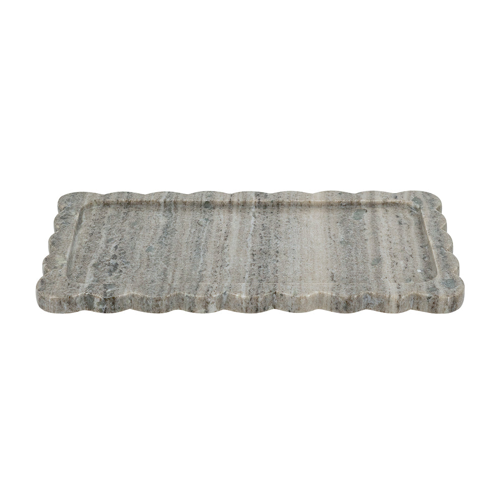 Scalloped Marble Tray