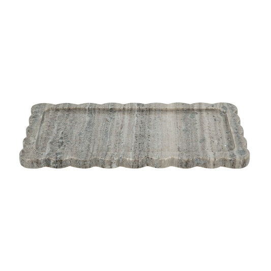 Scalloped Marble Tray