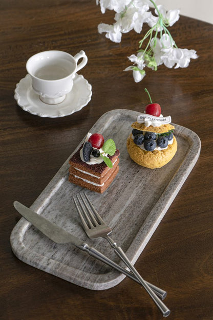 Raised Edge Marble Tray