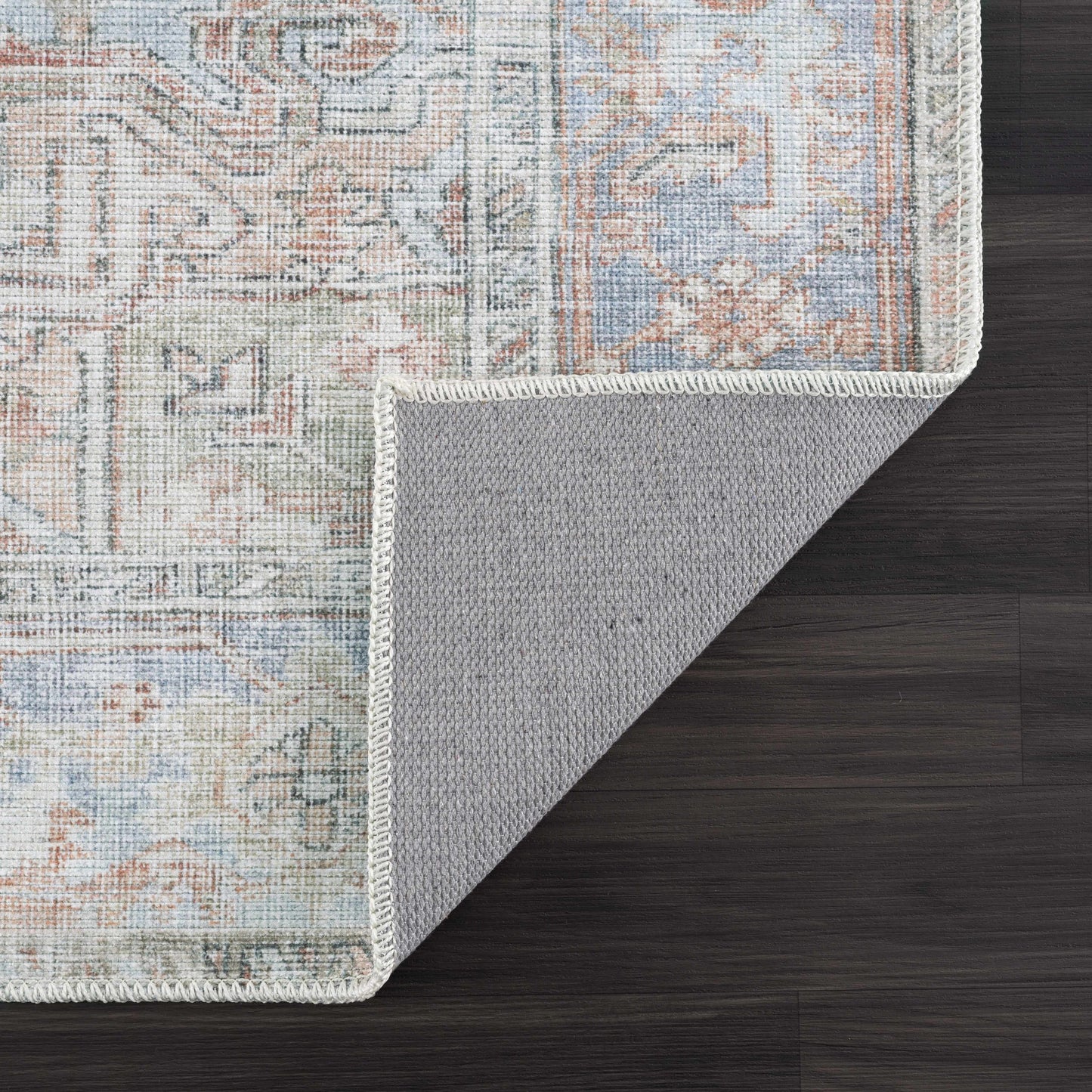 Maayon Medallion Rust Washable Area Rug