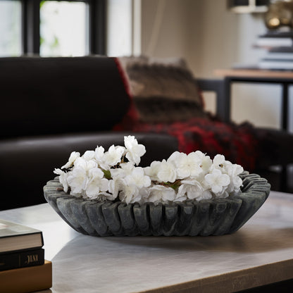 Arkin 16" Marble Bowl Gray