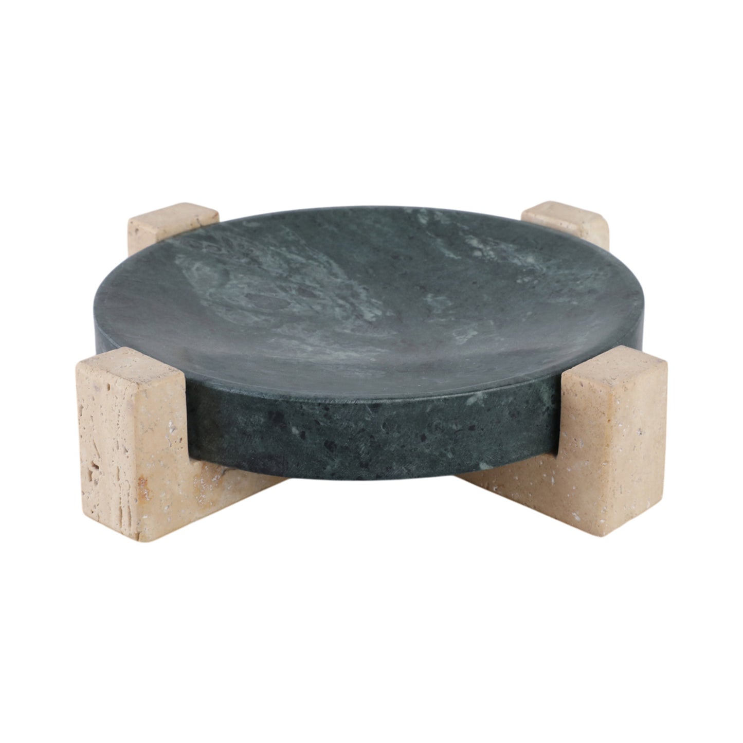 15" Archer Green Marble Tray