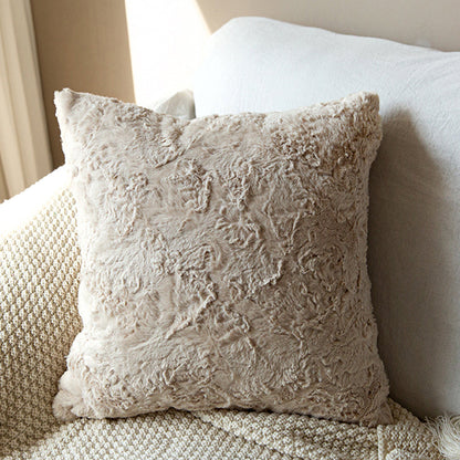 4-Piece Coordinated Pillow Bundle with Inserts – well mixed miss and match reversible sides furry throw pillows and 450g inserts 18"x18" square