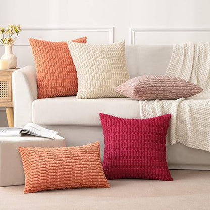 18"x18" tufted dot corduroy throw pillow 16 colors soft 3d dotted texture  450g insert included