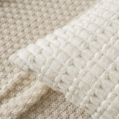 18"x18" tufted dot corduroy throw pillow 16 colors soft 3d dotted texture  450g insert included