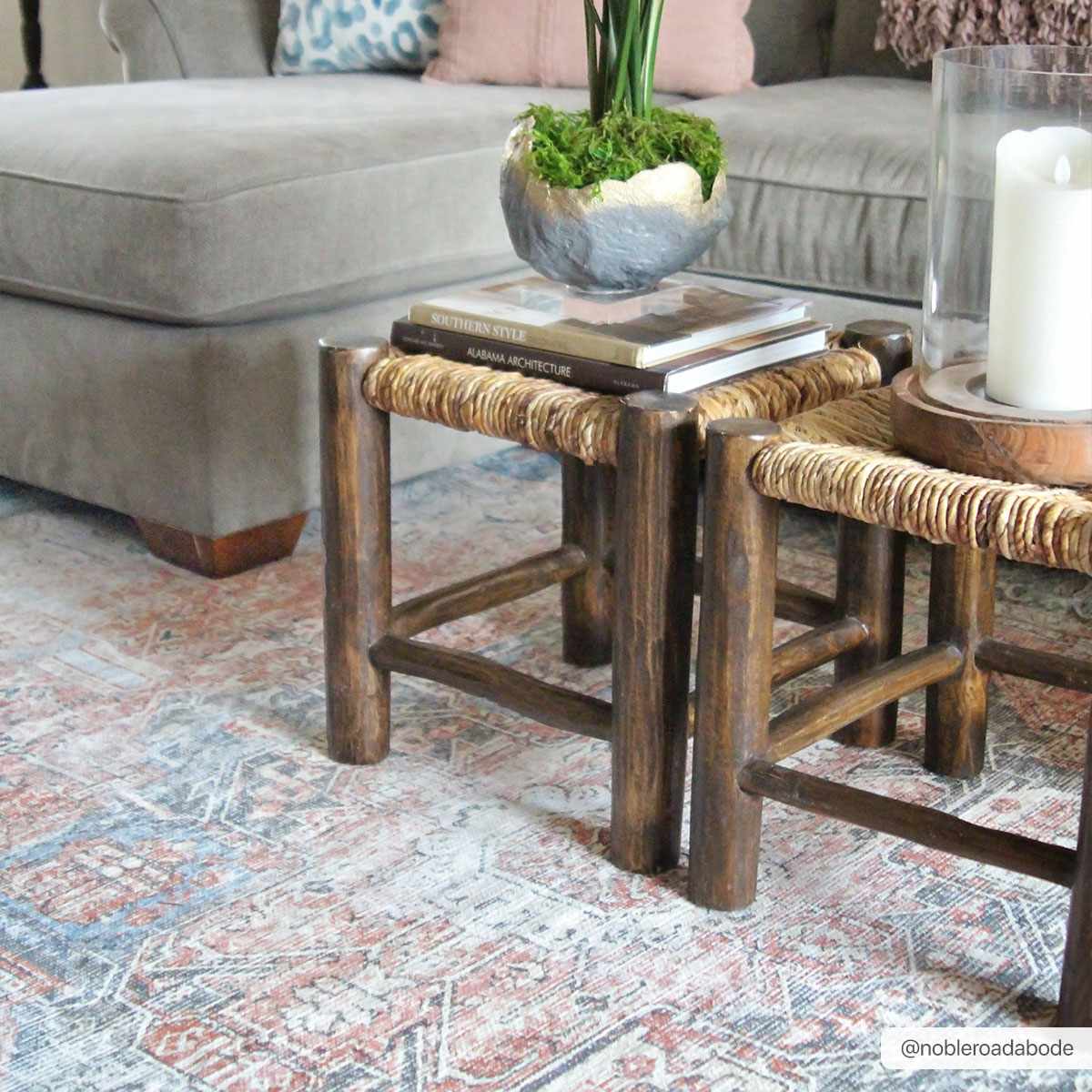 Rosman Distressed Washable Area Rug
