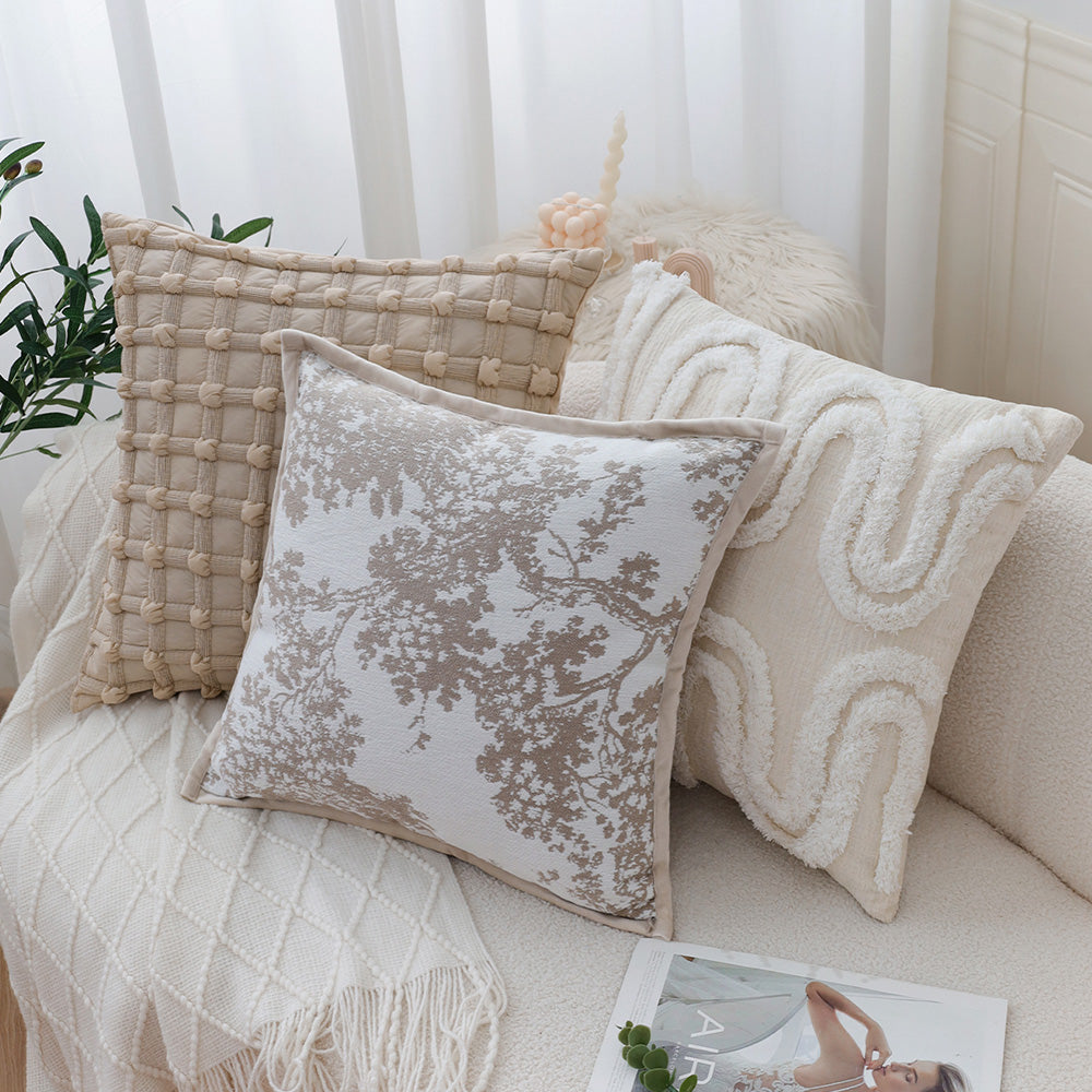Tranquil Touches: Pack of 1 Throw Pillow with 450g Insert size of 18"x18"