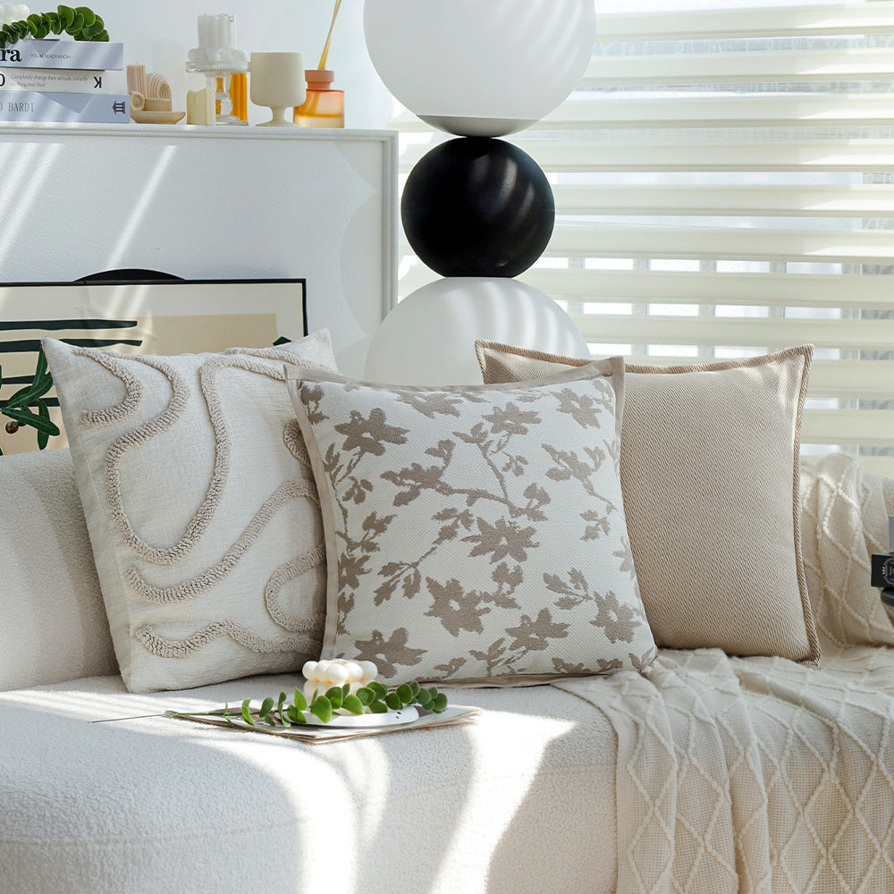 Tranquil Touches: Pack of 1 Throw Pillow with 450g Insert size of 18"x18"