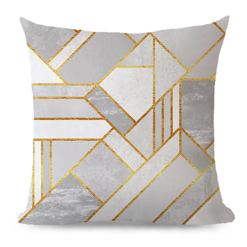 Throw Pillow Cover with 450g Insert, geometric, 18X18, Decorative Cushion