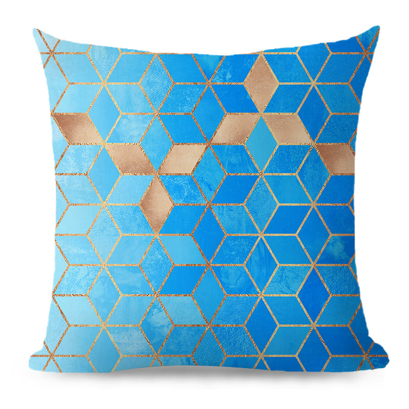 Throw Pillow Cover with 450g Insert, geometric, 18X18, Decorative Cushion