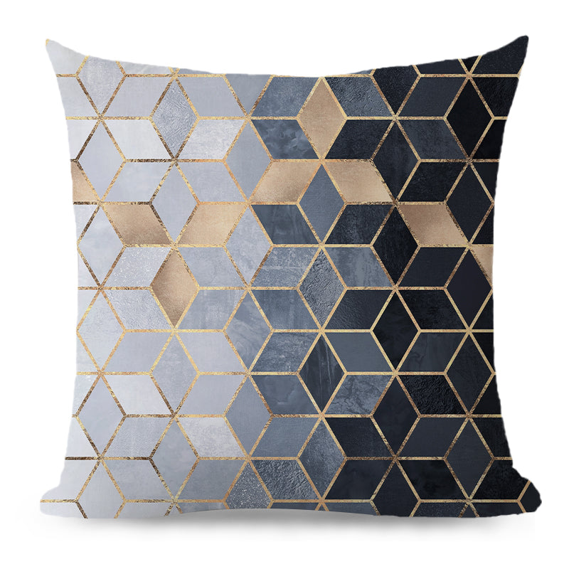 Throw Pillow Cover with 450g Insert, geometric, 18X18, Decorative Cushion