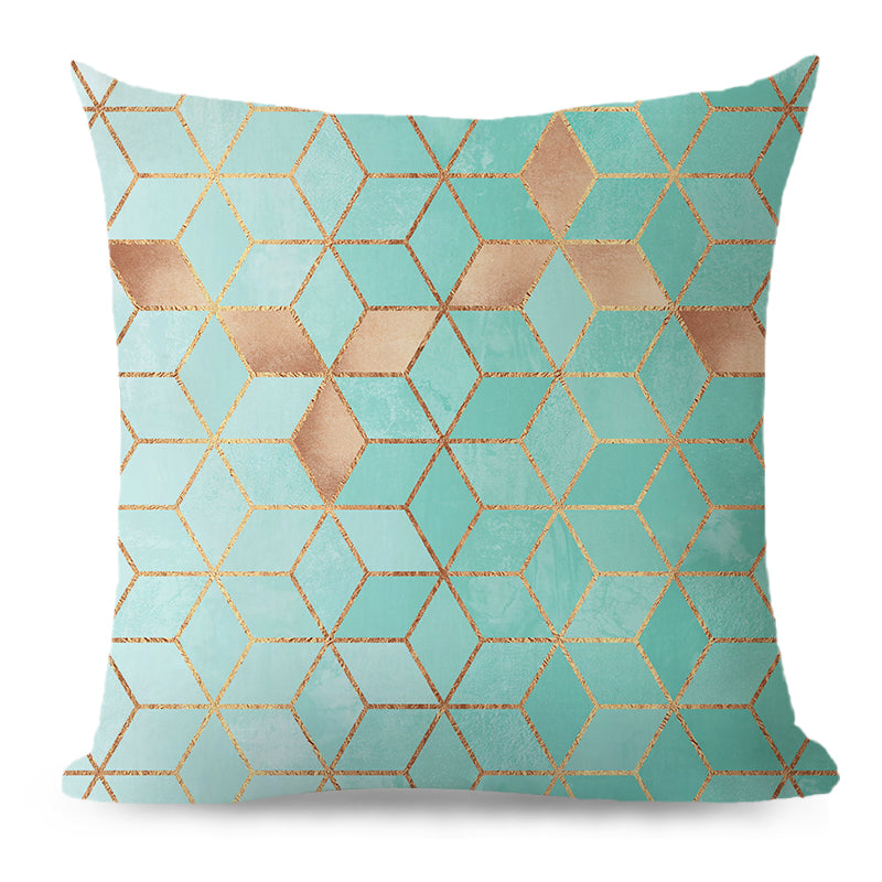 Throw Pillow Cover with 450g Insert, geometric, 18X18, Decorative Cushion