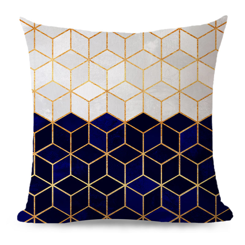Throw Pillow Cover with 450g Insert, geometric, 18X18, Decorative Cushion