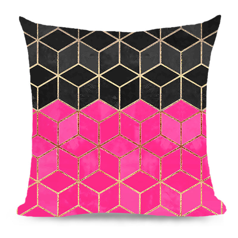 Throw Pillow Cover with 450g Insert, geometric, 18X18, Decorative Cushion