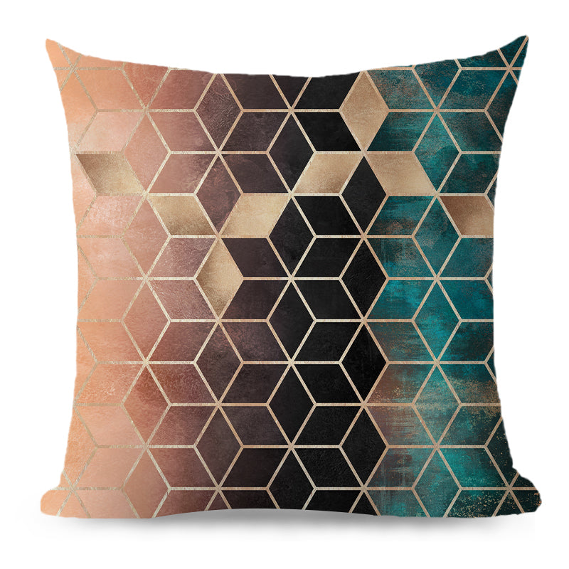 Throw Pillow Cover with 450g Insert, geometric, 20X20, Decorative Cushion
