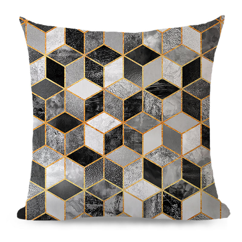Throw Pillow Cover with 450g Insert, geometric, 20X20, Decorative Cushion