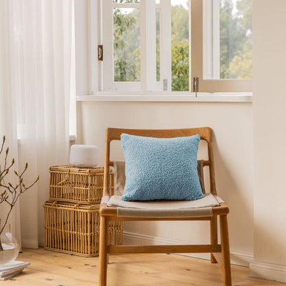 18"x18" Teddy Faux Fluffy Solid Color FULL set of Throw Pillow (With  Insert)