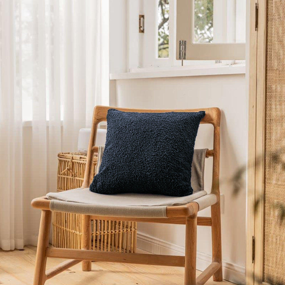 18"x18" Teddy Faux Fluffy Solid Color FULL set of Throw Pillow (With  Insert)