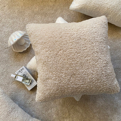 18"x18" Teddy Faux Fluffy Solid Color FULL set of Throw Pillow (With  Insert)