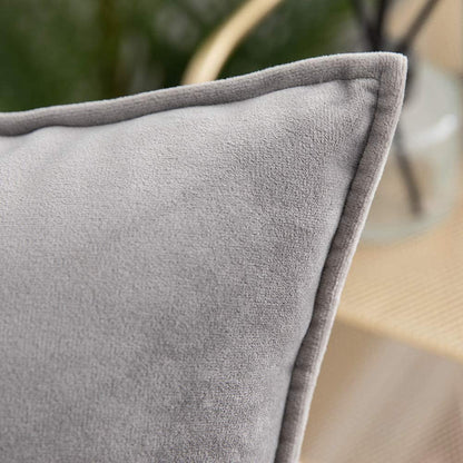 Throw Pillow Cover with 450g Insert, dark-grey, velvet, 20X20, Decorative Cushion