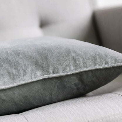 Throw Pillow Cover with 450g Insert, dark-grey, velvet, 20X20, Decorative Cushion