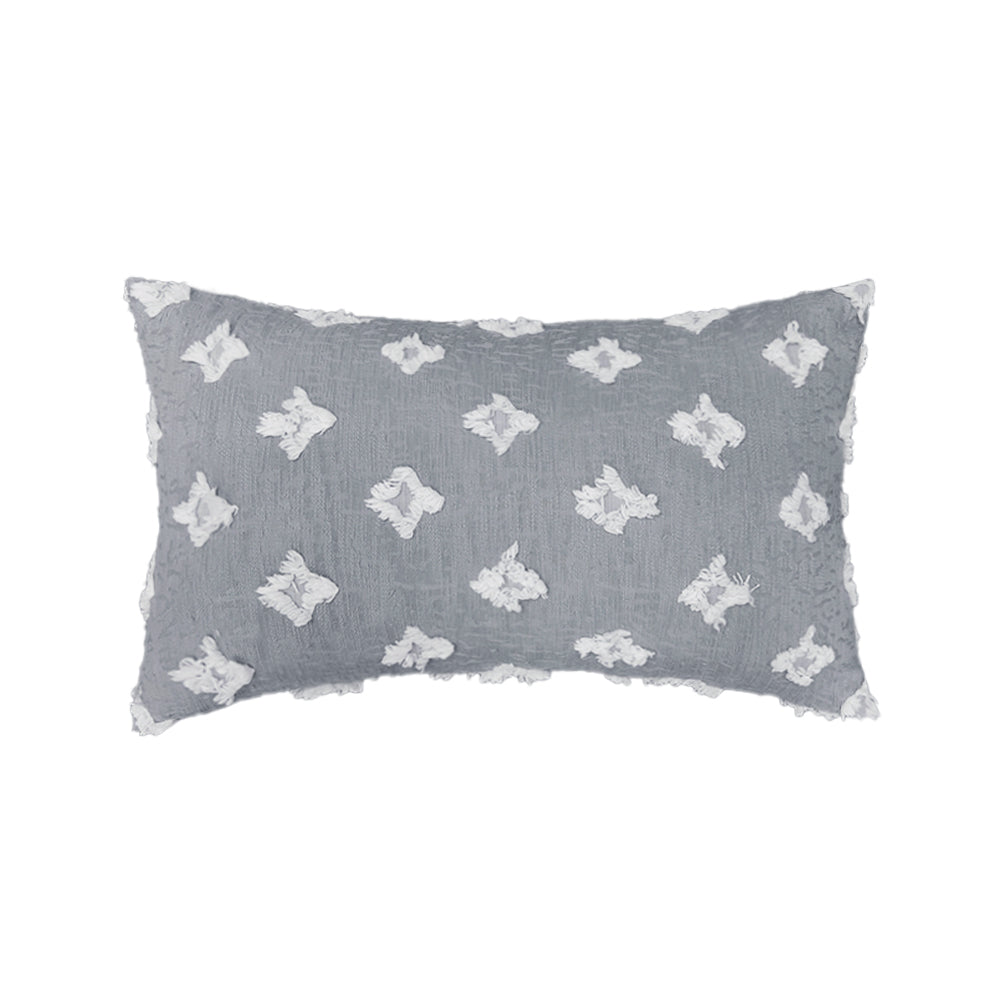 12''x20'' tufted floral lumbar support 100% cotton throw pillow | 7 colors textured daisy stitch design | boho chic lumbar & accent pillow | insert included