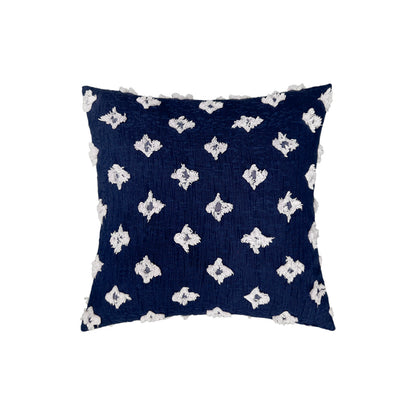 20''x20'' tufted floral 100% cotton throw pillow | 7 colors textured daisy stitch design | boho chic couch & bedroom accent | insert included