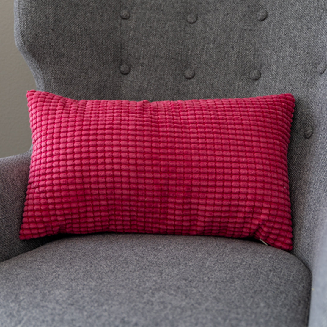12''x20'' Soft Chenille Dot Throw Pillow | 8 Colors – Plush Textured Design | Cozy Modern Lumbar Accent | Insert Included