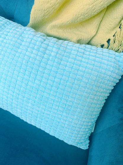 12''x20'' Soft Chenille Dot Throw Pillow | 8 Colors – Plush Textured Design | Cozy Modern Lumbar Accent | Insert Included