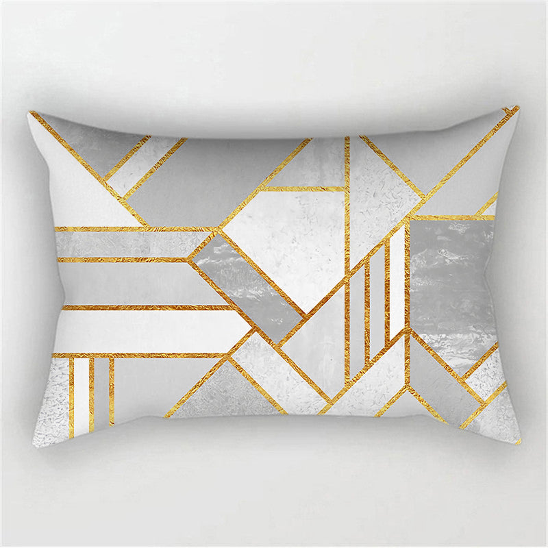 Throw Pillow Cover with 450g Insert, geometric, 12X20, Decorative Cushion