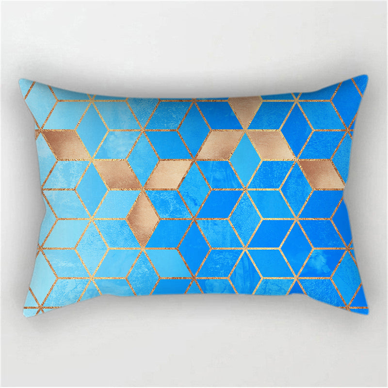 Throw Pillow Cover with 450g Insert, geometric, 12X20, Decorative Cushion